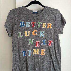 MOTHER Gray Tee with Colorful Letters